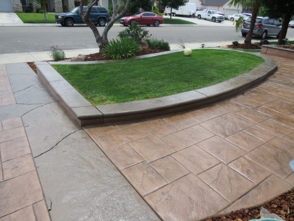 this image shows concrete driveway in irvine california